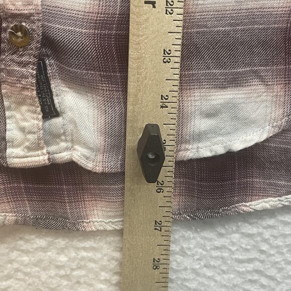 Abercrombie and Fitch Shirt Womens Large Red White Plaid Button Down Long Sleeve - Picture 9 of 10